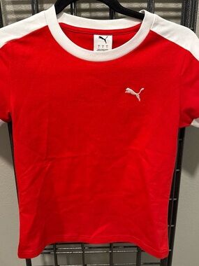 Puma Red & White Short Sleeve Tee